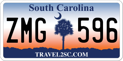 SC license plate ZMG596