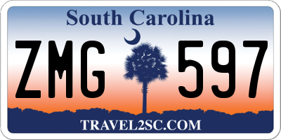 SC license plate ZMG597