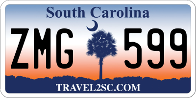 SC license plate ZMG599