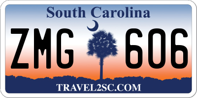 SC license plate ZMG606