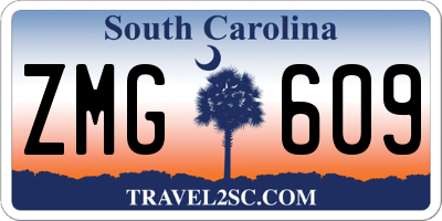 SC license plate ZMG609