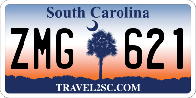 SC license plate ZMG621
