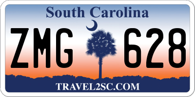 SC license plate ZMG628