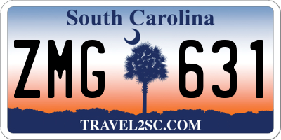 SC license plate ZMG631