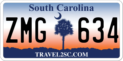 SC license plate ZMG634