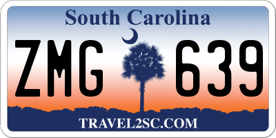 SC license plate ZMG639