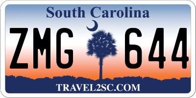 SC license plate ZMG644