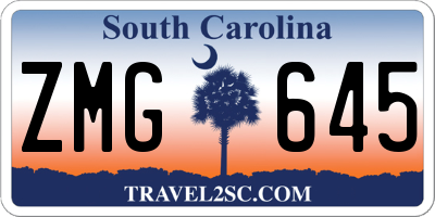 SC license plate ZMG645