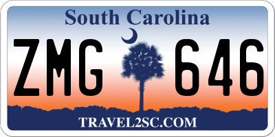 SC license plate ZMG646