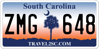 SC license plate ZMG648