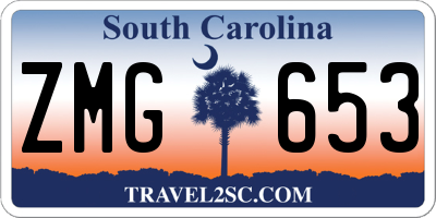 SC license plate ZMG653