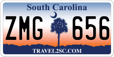 SC license plate ZMG656
