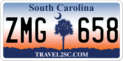 SC license plate ZMG658