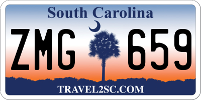 SC license plate ZMG659