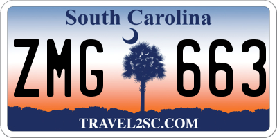 SC license plate ZMG663