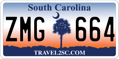 SC license plate ZMG664