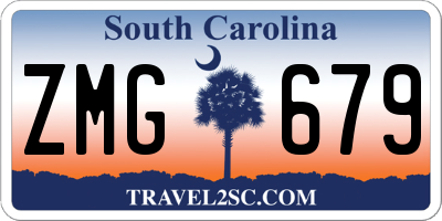 SC license plate ZMG679