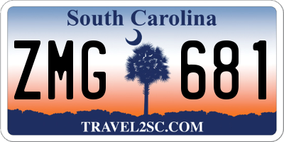 SC license plate ZMG681