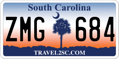 SC license plate ZMG684