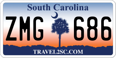 SC license plate ZMG686
