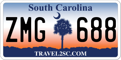 SC license plate ZMG688