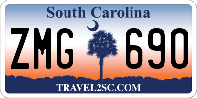 SC license plate ZMG690