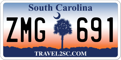 SC license plate ZMG691