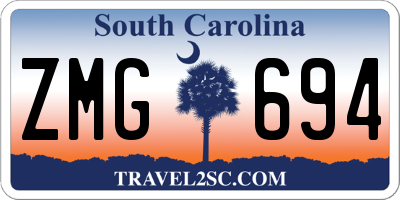 SC license plate ZMG694