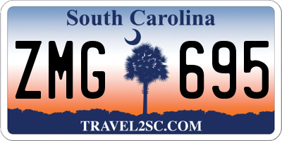 SC license plate ZMG695
