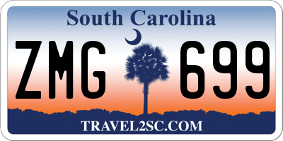 SC license plate ZMG699
