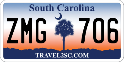SC license plate ZMG706