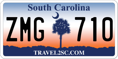 SC license plate ZMG710