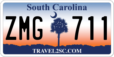 SC license plate ZMG711
