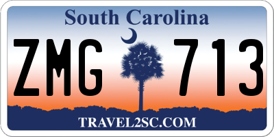 SC license plate ZMG713