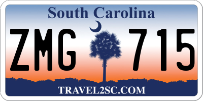 SC license plate ZMG715