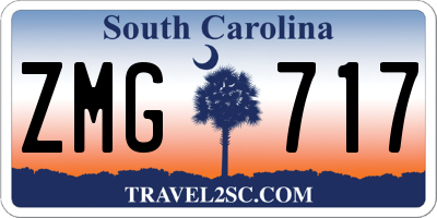 SC license plate ZMG717