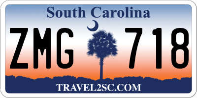 SC license plate ZMG718