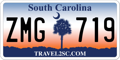 SC license plate ZMG719