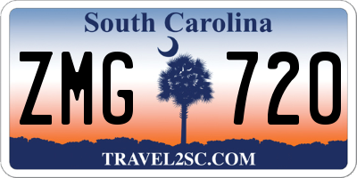 SC license plate ZMG720