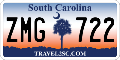 SC license plate ZMG722