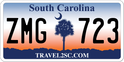 SC license plate ZMG723