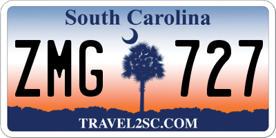 SC license plate ZMG727