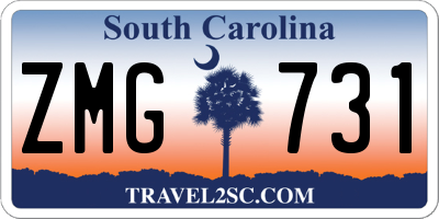 SC license plate ZMG731