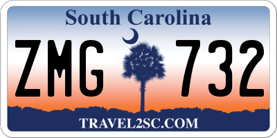 SC license plate ZMG732