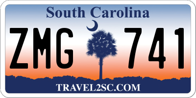 SC license plate ZMG741