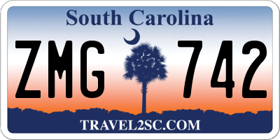SC license plate ZMG742