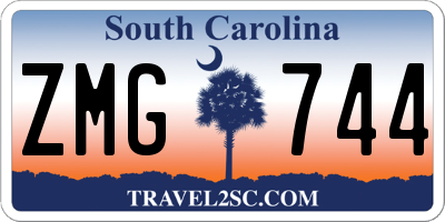 SC license plate ZMG744