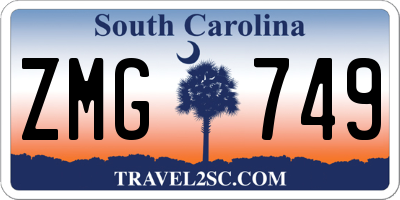 SC license plate ZMG749