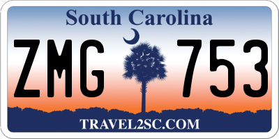 SC license plate ZMG753