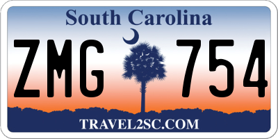 SC license plate ZMG754